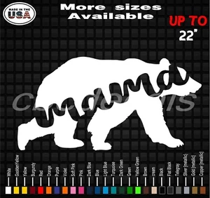 Mama Bear Vinyl Decal Sticker | Mom Car Window Decal Stickers | Mama Decals  - Picture 1 of 2