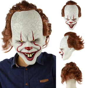 Halloween Horror Maske Pennywise Cosplay Clown Fasching Maske Stephen Kings * - Bild 1 von 7