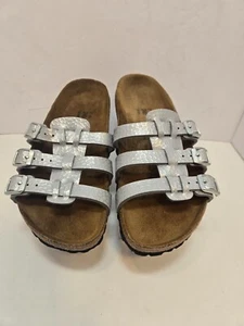 Birki's by Birkenstock Xenia Silber Pantoletten Sandalen Damengröße 6 - Bild 1 von 11