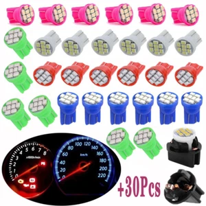 30 Set T10 8SMD LED Blue White Instrument Panel Speedometer Light Bulbs PC194 - Bild 1 von 11