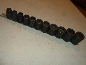 Snap-on 11 pc, 1/2" DRIVE IMPACT SOCKET Set, IM Series, 6 point, USA - Picture 1 of 9