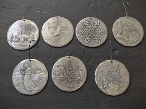 Lote De Colección 7 Wendell August Forja Adorno de Navidad Árbol Santa Ángel Iglesia Paloma - Imagen 1 de 12