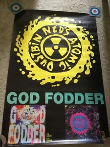 Furtive Promo Poster Ned’s Atomic Dustbin God Fodder / Grey Cell Green 1991 RARE - Picture 1 of 2