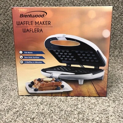 Brentwood TS-242 Non-Stick Dual Waffle Maker - White  - preowned - Image 1 of 4