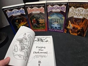 ALL SIGNED Darksword Trilogy Books By Margaret Weis Tracy Hickman Volumes 1-4 - Picture 1 of 14