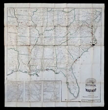 1862 ORIGINAL Antique ASHER Historical Battles CIVIL WAR MAP / Union Confederate