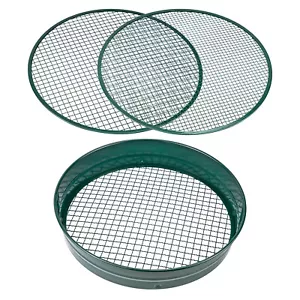 Erdsieb Garten-Sieb Metall 37cm 3 Maschen grob fein für Stein Sand Hand Kompost - Bild 1 von 4