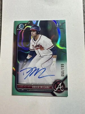 David McCabe 1st Bowman Atlanta Braves Aqua Lava Refractor /199 CDA-DM. - Image 1 of 3