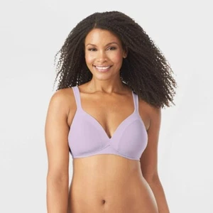 Sujetador para mujer Warner 40C lila simplemente perfecto suaviza axilas abultamiento con aros - Imagen 1 de 12