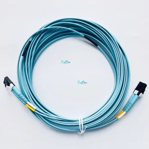 CORNING 33ft 10m LC UPC to LC UPC Duplex 2F OM3 Fiber Optical Patch Cord LSZH - Picture 1 of 2
