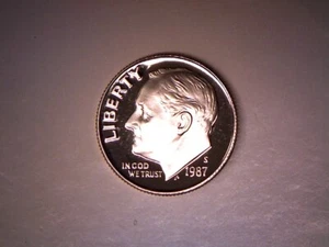1987 S 10C Proof Roosevelt Dime  - **FREE SHIPPING** - Picture 1 of 2