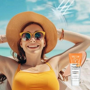 Vitamin C Tinted Sunscreen with SPF 40 Hydrating Mineral D3P7 Sunscreen Q9Z2 - Bild 1 von 14