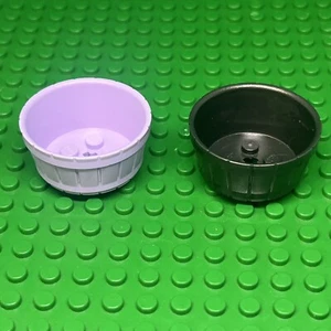 LEGO-BARREL HALF LARGE/CONTAINER- 2 PIECES Mix Color Lot Friends Minifigure - Picture 1 of 2
