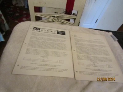 Vintage Knight Allied KN 701 Reverberation Unit Installation Operating Manual - Image 1 of 3