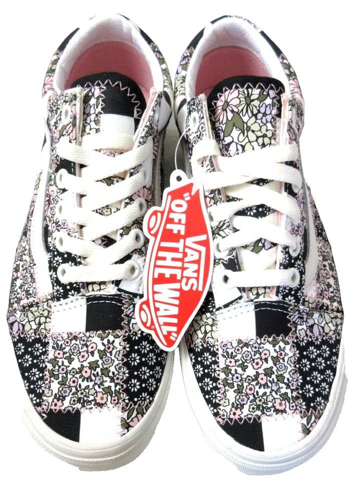 Vans Women's Old Skool Patchwork Floral Marshmallow Pink Canvas Shoes Size 7 NIB - Image 1 of 4