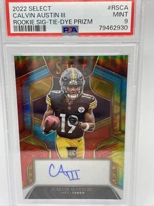 2022 Panini Select Calvin Austin Rookie Tie Die Prizm Auto /25 RC Steelers POP1 - Picture 1 of 4