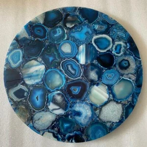 15" Agate Table Top Natural Stones Handmade Home Furniture - Picture 1 of 5