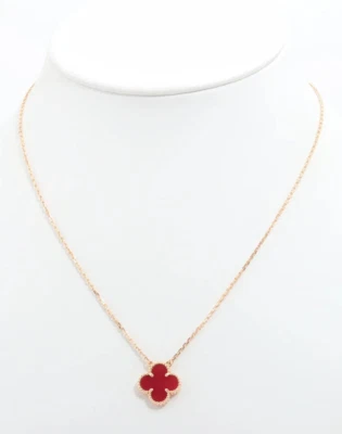 Collar Cornalina Van Cleef & Arpels Vintage Alhambra Foto 1 de 4