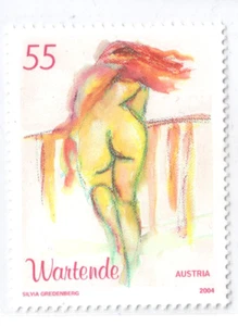 Austria 2004 Single Stamp Nude Paintings Die Wartende by Silvia Gredenberg MNH - Picture 1 of 2