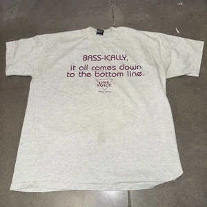 Vintage 90s Chorus T-Shirt XL Bass-ically Bottom Line Pun Fruit of the Loom - Bild 1 von 7