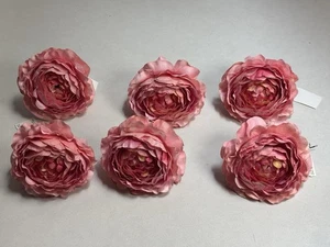 Vintage 6er Set Pier 1 Import Rosa Rose Serviettenringe Blumen Tee Party Neu mit Etikett - Bild 1 von 3
