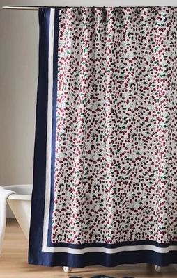 Anthropologie Maeve Cortina de Ducha Algodón Cereza ¡Nueva! Foto 1 de 4