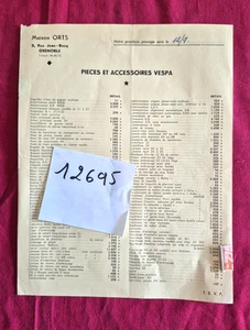 N°12695 : piéces et accessoires VESPA / prospectus maison Orts Grenoble - Picture 1 of 2
