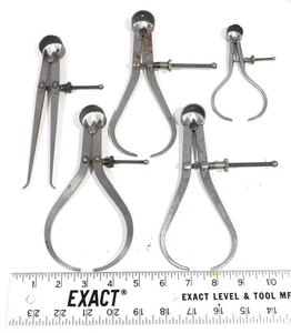 VINTAGE WW2  Calipers FIVE  7" & 5" Starett Lufkin Millers Falls Goodell-Pratt - Bild 1 von 6