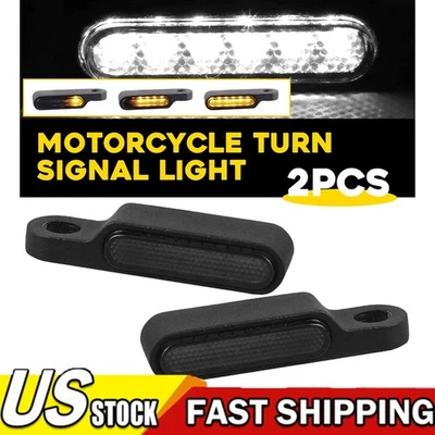 For-Harley Sportster 1200 883 Handlebar LED Turn-Signals Blinker Running Light Foto 1 de 4