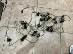 25 enchufes tipo paulding, tipo pasador lámpara 31’ cable de tela luces de Navidad - Imagen 1 de 8