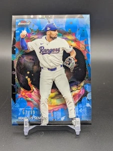 Marcus Semien 2024 Topps Finest Blue Refractor Rare #'d /99 #266 - Picture 1 of 2