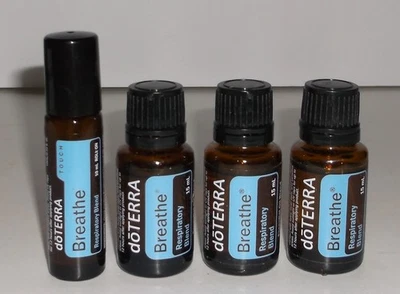 doTerra Lote de 4 Aceites Esenciales Respiratorios Mezcla y Roll On EXP 2024 Foto 1 de 2