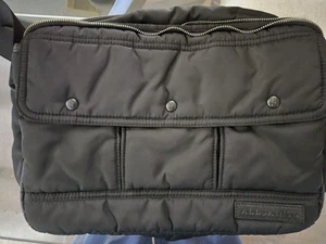AllSaints Kansai Messenger Bag Black Top Zipper Broken - Picture 1 of 6