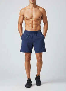 Pantalón Corto Lululemon Pace Breaker Para Hombre Talla M Azul Marino Secado Rápido Ligero 5 inc... - Imagen 1 de 8