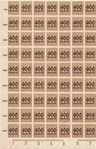 DR Michel n.: 300, parte foglio, SR, UR (4) - Foto 1 di 2