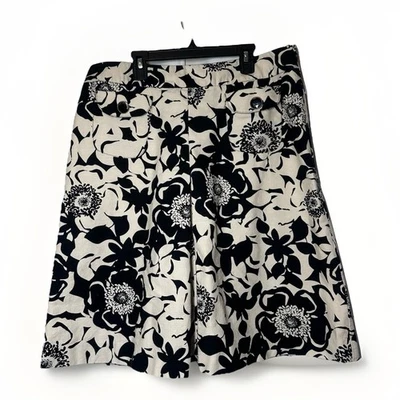 复古 Y2K 全新无标签 12 Aline 前褶裙 Coquette 学院编织棉衬里 — 第 1/4 张图片