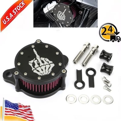 Air Cleaner Intake Filter System Kit For Harley Sportster XL 883 XL 1200 1988-17 Foto 1 de 4