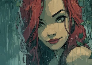 2025 POISON IVY 1/1 ART SKETCH CARD ARTIST SIGNED -  ONE OF A KIND - Picture 1 of 2