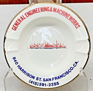 Vintage General Engineering & Machine Works San Fransisco Ca Ashtray Ash Tray - Picture 1 of 7