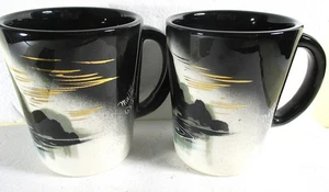 CALIFORNIA MID-CENTURY MODERN MATHEW ADAMS, 2 "ALASKA" MUSTER TASSEN NEUWERTIG - Bild 1 von 8