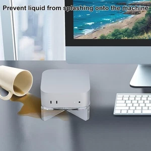 Klare Acrylhalterung für Mac Mini M4/M4Pro einfacher Zugriff und platzsparend - Bild 1 von 12