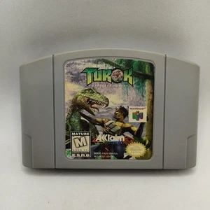 Turok Dinosaur Hunter (Nintendo 64, 1997) N64 Authentic Cartridge Cleaned Tested - Picture 1 of 11