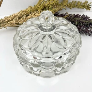 Vintage Heisey Quilt Pattern Lidded Glass Candy Dish Retired Discontinued Rare - Picture 1 of 6