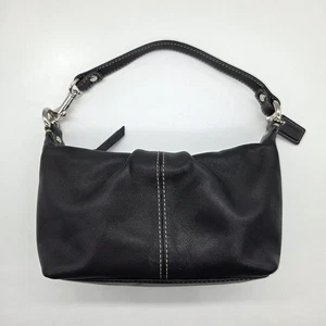Vintage Coach Legacy Mini Hobo Plissee Schultertasche weiches schwarzes Leder Handtasche - Bild 1 von 11