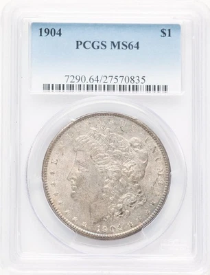 Dólar Morgan 1904 graduación profesional MS64 (781313014) Foto 1 de 2