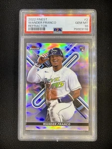 PSA 10 GEM MINT 💎- 2022 TOPPS FINEST- REFRACTOR- WANDER FRANCO #2 RC ROOKIE - Picture 1 of 2