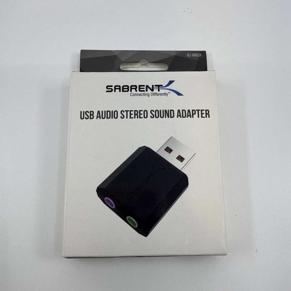 SABRENT USB External Stereo Sound Adapter for Windows & Mac Plug and Play - Image 1 of 4