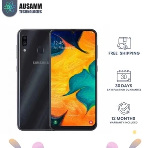 SAMSUNG GALAXY A30 32GB EXCELLENT CONDITION BLACK SMARTPHONE - Picture 1 of 1