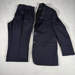 Lauren Ralph Lauren Anzug Herren Gr. 44 L grau gestreift 100% Wolle W38 L29 2-teiliges Set - Bild 1 von 24