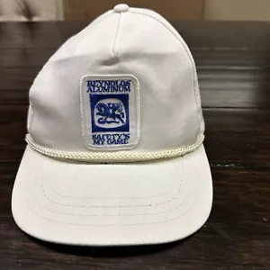 Reynolds Vintage Alloy Aluminum Trucker Hat Cap 70s USA White Safety’s My Game - Picture 1 of 6